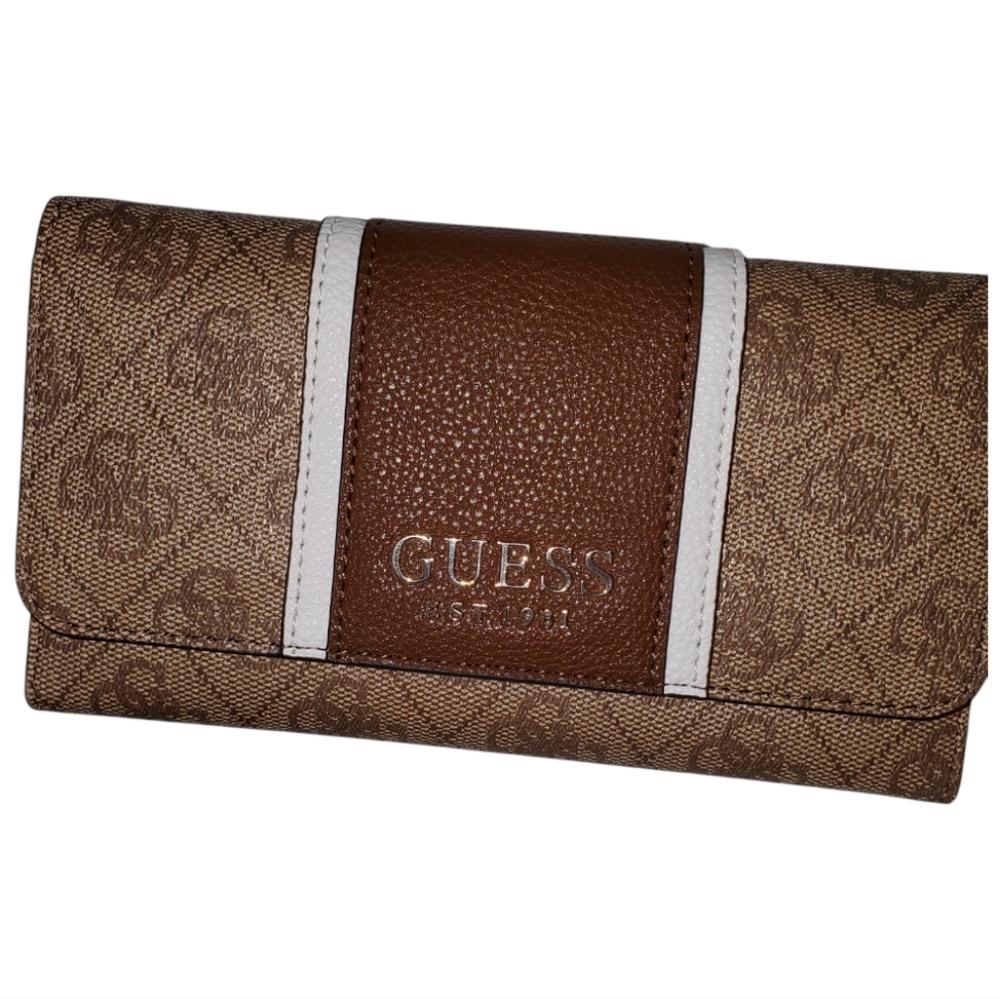 GUESS Factory Women's Zadora Faux-Leather clutch wallet